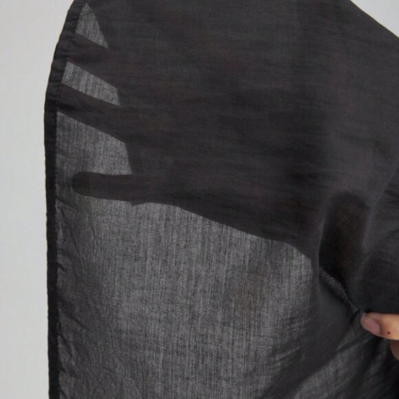 Black See Through Top Cover Up Shirt Size: Medium - Picture 4 of 8